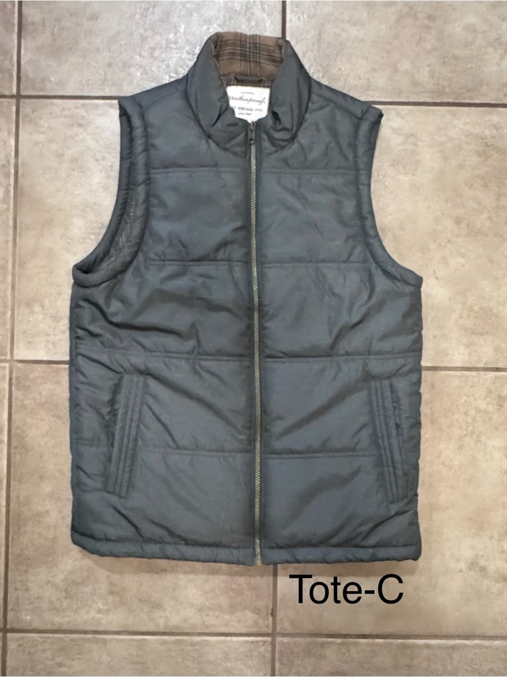 Men's Weatherproof Vintage Quilted Puffer Vest  Sleeveless Zip Front